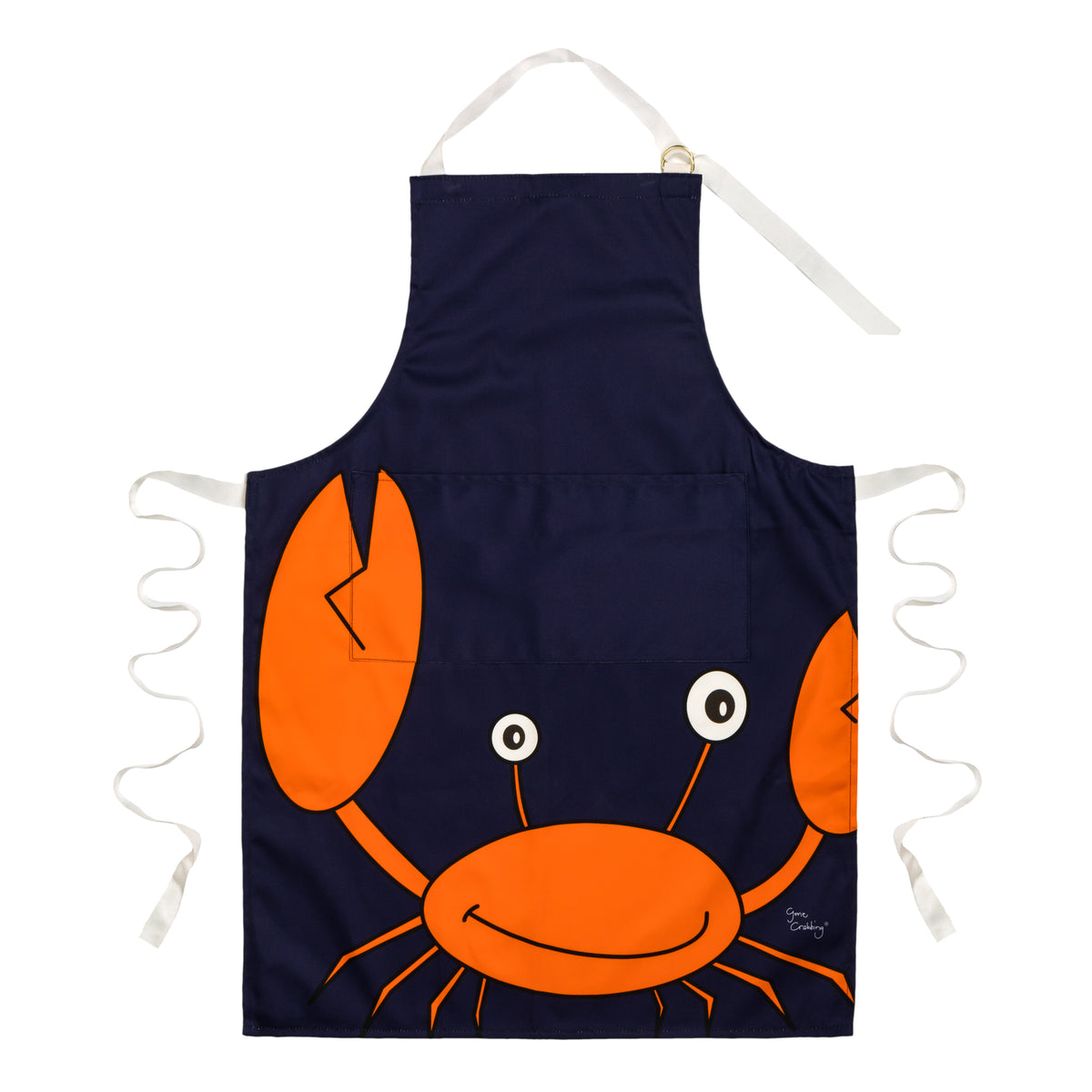 Big Crab Apron | Seaside themed kitchen apron | Gone Crabbing